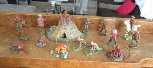 Wildwest massefiguren indianer - massefiguren,