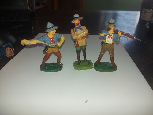 Wildwest cowboy figuren - 3x,