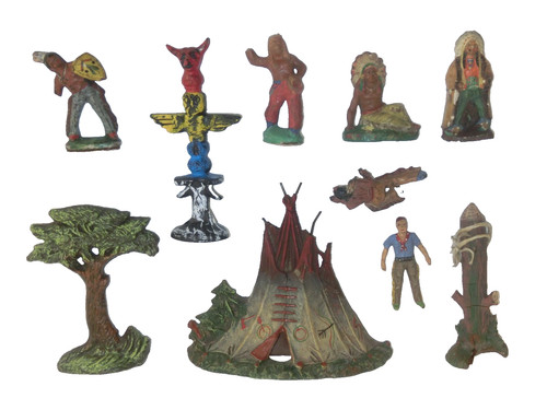 Vintage indianer figuren - vintage,
