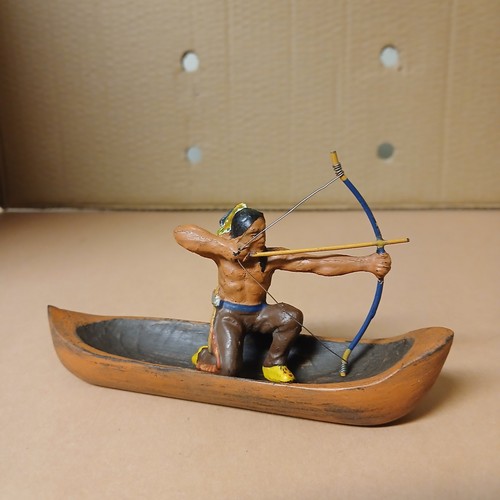 Indianer von lineol mit - lineol, kanu