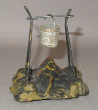 Uralt Elastolin Lagerfeuer mit